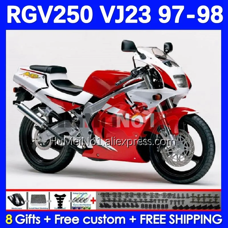 

Bodys Kit For SUZUKI RGVT250 SAPC RGV 250 VJ23 97-98 42No.95 RGV-250 VJ 23 RGVT-250 RGV250 97 98 1997 1998 Fairing Blue White