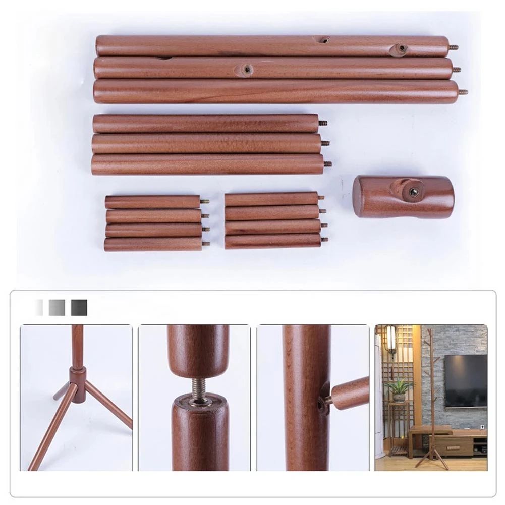 Вешалка для одежды из сосновой древесины стойка пальто стоячая крючки шляп