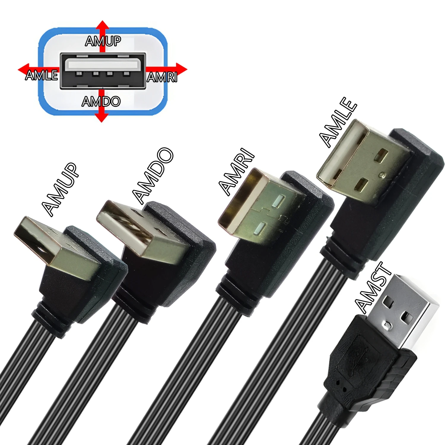 Ленточный кабель USB Type-C Плоский FPC 2.0 Тип C Угловой разъем 90 градусов вверх вниз