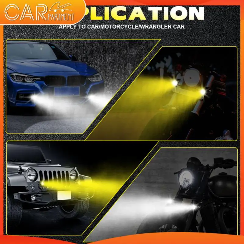 

Универсальный светодиодный фонарь, водонепроницаемый мотоциклетный прожектор, двухцветный супер яркий гоночный фонарь, аксессуары для автомобиля, фара