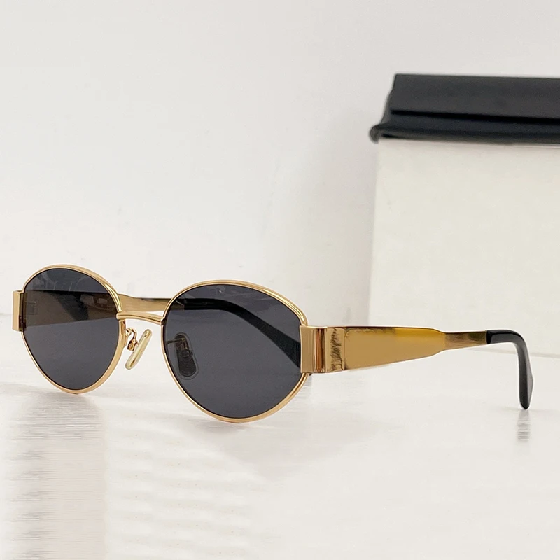 

Классические трендовые овальные женские солнцезащитные очки в металлической оправе модный брендовый дизайн CL40235U винтажные роскошные женские солнцезащитные очки