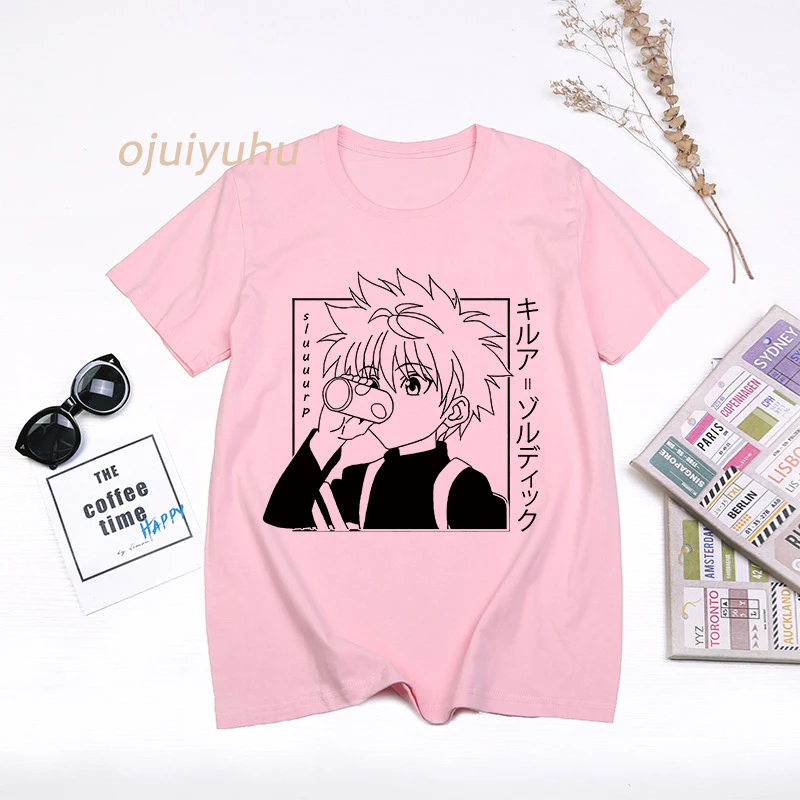 Футболка унисекс Hunter X Мужская Harajuku Kurapika Милая футболка Hisoka с аниме Killua Zoldyck Graphic