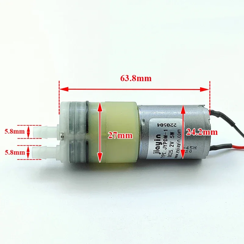 Фото Мини-водяной насос Jiayin JYPDM-1, 12-24В (макс. 25.2В), малый диафрагменный насос 370 с самовсасывающим механизмом для DIY-диспенсеров/чайных столиков №2