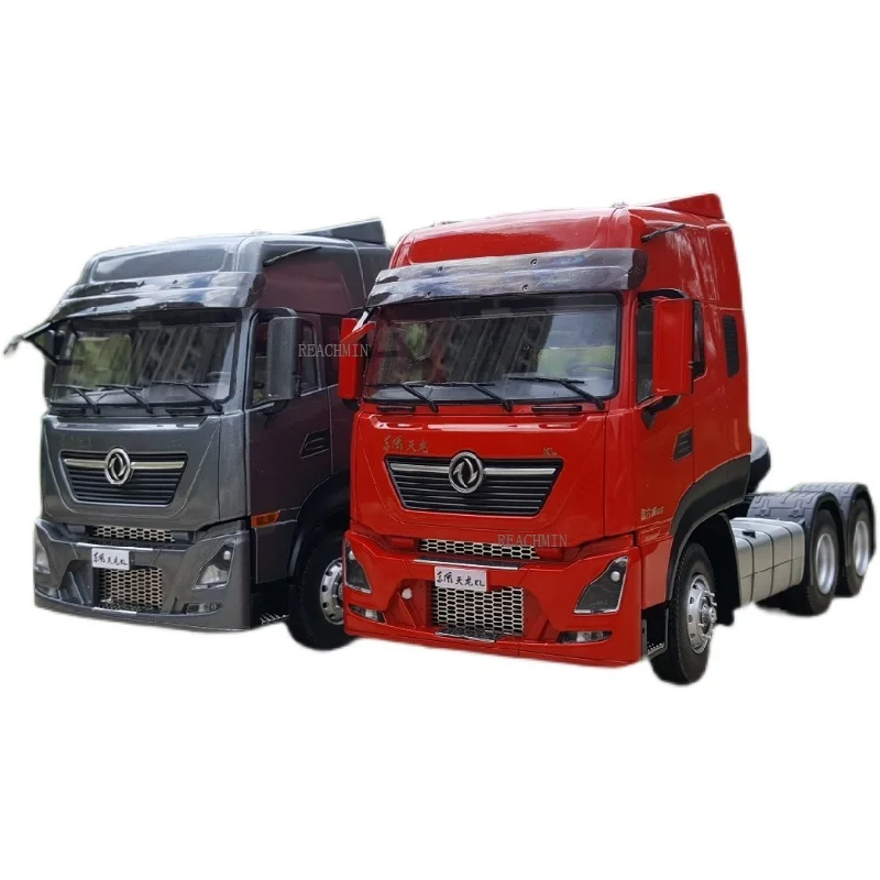 

Литые под давлением в масштабе 1:24, флагманский трактор Dongfeng Tianlong KL, коллекционная тяжелая модель из металлического сплава, сувенир