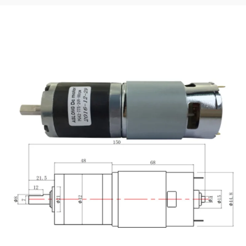 

PG42-775 high torque low noise dc planetary gear motor with 42mm gearbox