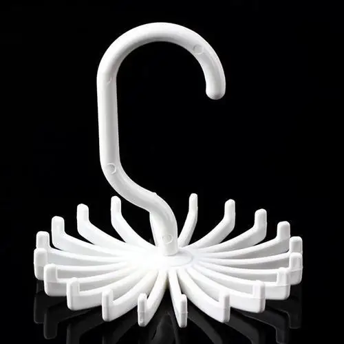 

Rotating Tie Rack Adjustable Tie Hanger Holds 20 Neck Ties Tie Organizer White BI17