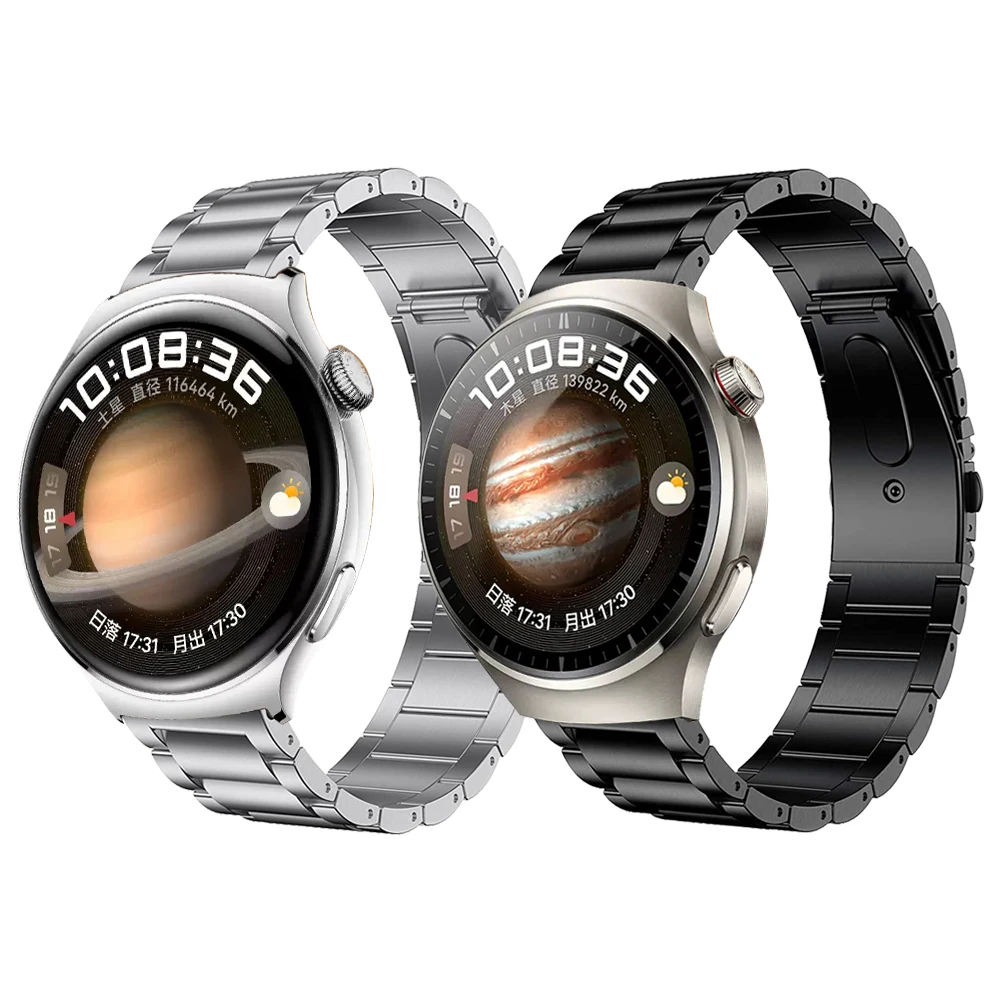 

Ремешок титановый 22 мм для Huawei Watch 4 Pro, металлический браслет с застежкой из нержавеющей стали для наручных часов 4 GT3 GT2 46 мм Pro 2e
