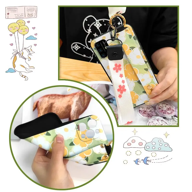 new arrival back cover phone case for umidigi power 3 original lanyard dirt resistant sunflower free global shipping