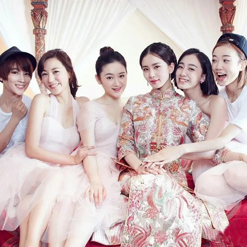 Золотое свадебное платье для невесты китайское Ципао современное потрясающая