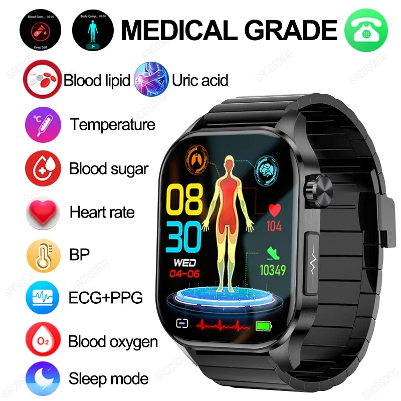 Смарт-часы с измерением уровня сахара в крови и пульса