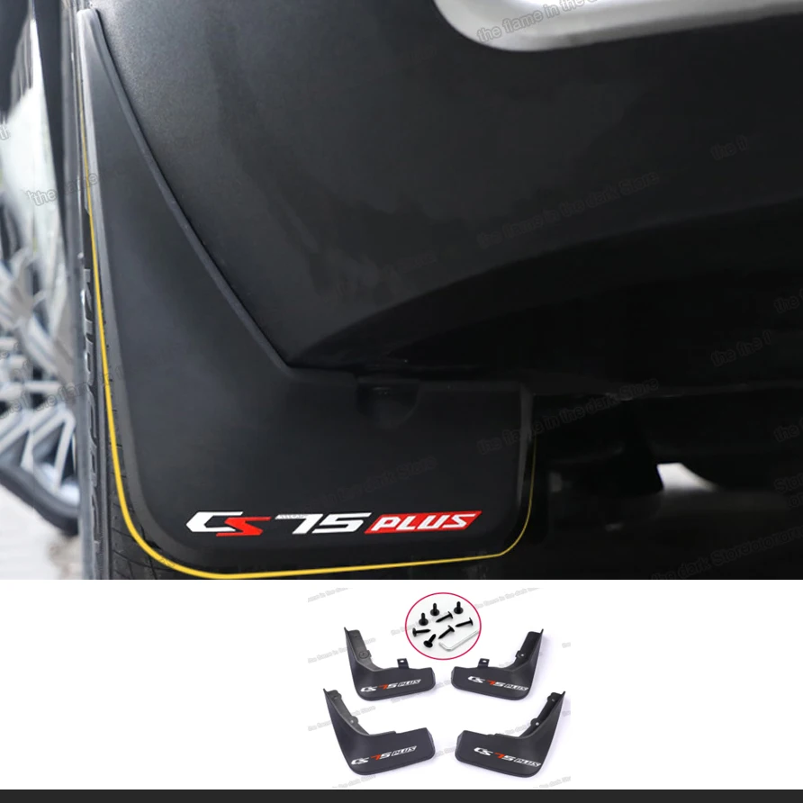 

lsrtw2017 engineering plastic car mud fender mudguard for changan cs75 plus 2020 2021 accessories auto styling CS75PLUS