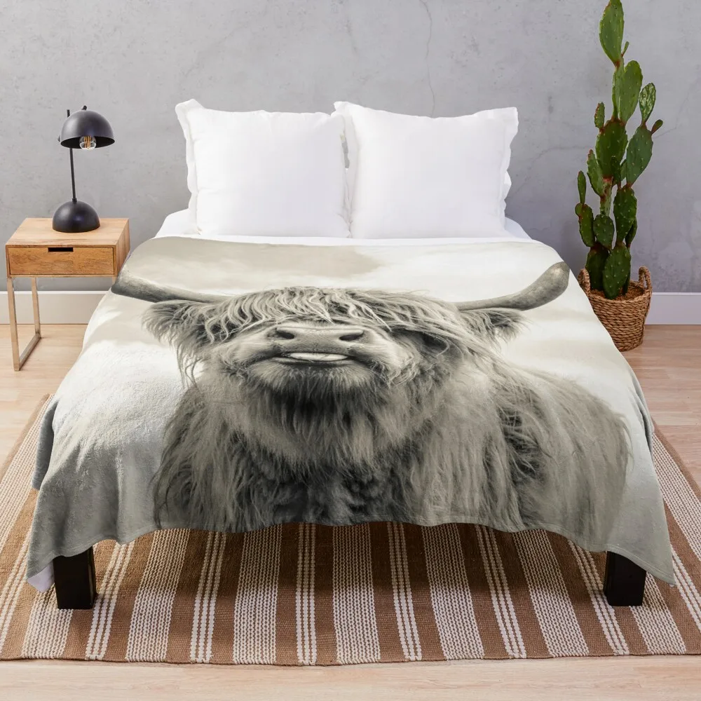 

Cheeky Highland CowThrow Blanket Hair blanket fluffy blankets large