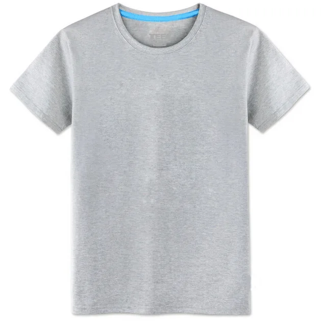 

2133-R-loose couple solid color gray new summer sport T-shirt