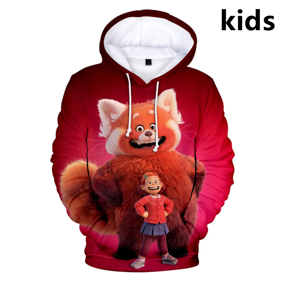 

2 To 14 Years kids Hoodies Cartoon Turning Red Panda 3D Print Hoodie Sweatshirt Deformation Panda Jacket Coat Children Clothes
