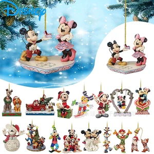 2023 New Disney Cartoon Series Christmas Pendant Mickey Mouse Minnie Anniversary Peripherals Decorations Car Ornaments Doll Gift