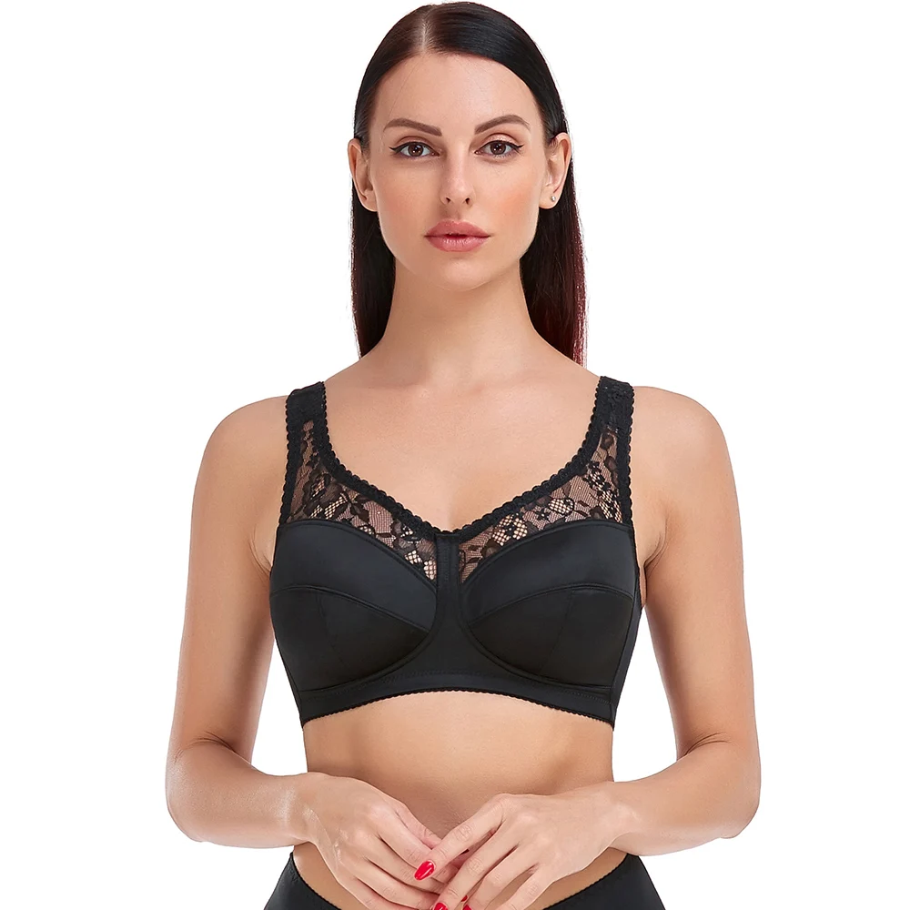 Summer Bra Plus Size Bra For Women Soft Full Cup Plus Size Bra Women Wireless Unlined Bralette Underwear B C D E F G H I