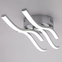 curved design led ceiling lamp modern fixture for bar restaurant bedroom living room 24w 12w 18w ac85 265v 234 lights