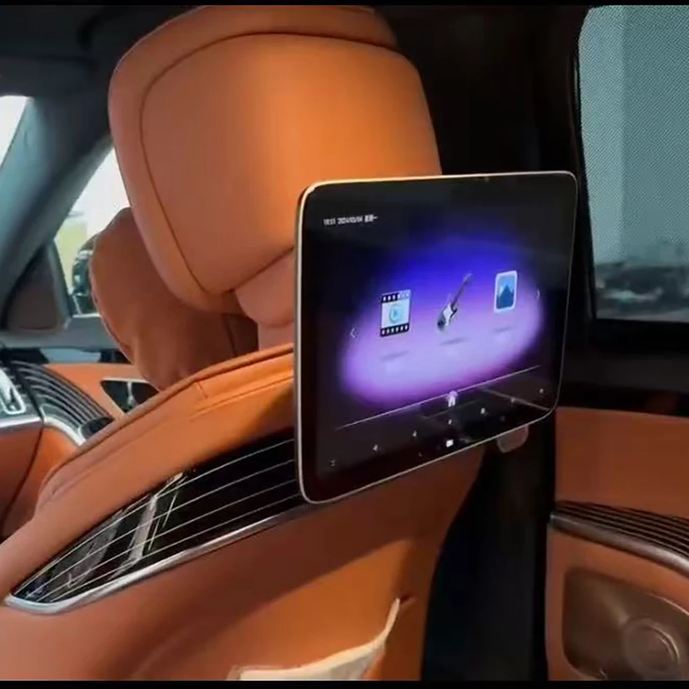 Фото Система развлечений для задних сидений Mercedes Benz W223 S450 S500 S580, Android, Bluetooth, WiFi, 4K, сенсорный экран, скрытый кронштейн №2