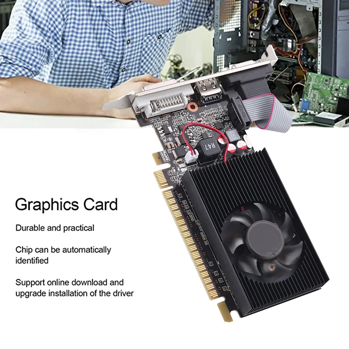 

Ультрабыстрая графическая карта GT 610 1G, 1 ГБ, 64 бит, DDR3, 810 МГц, PCI-E 500 X16, для настольного ПК с небольшим шасси, игровая графическая карта