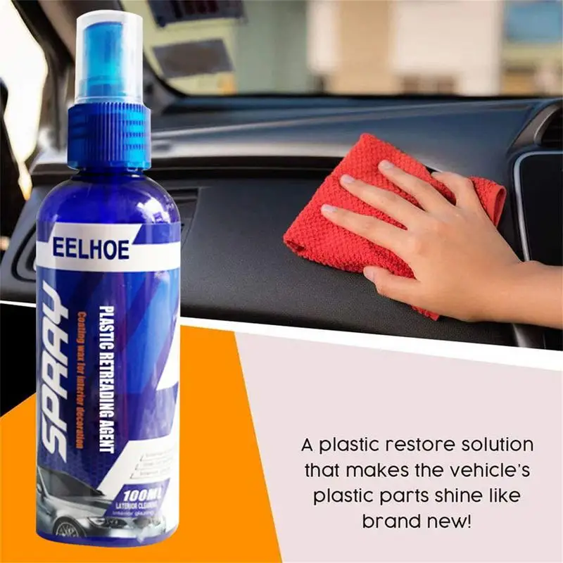 

Car Plastic Renovator Trim Hydrophobic Liquid Auto Leather Plastic Restorer Polish Long-Lasting Protects Exterior Wax 30ml/100ml