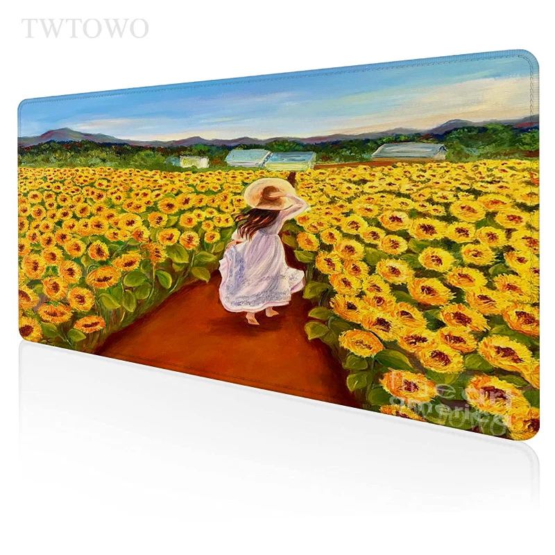 

Sunflower Mouse Pad Gaming XL Home Custom HD Mousepad XXL MousePads keyboard pad Anti Slip Natural Rubber Carpet PC Mice Pad