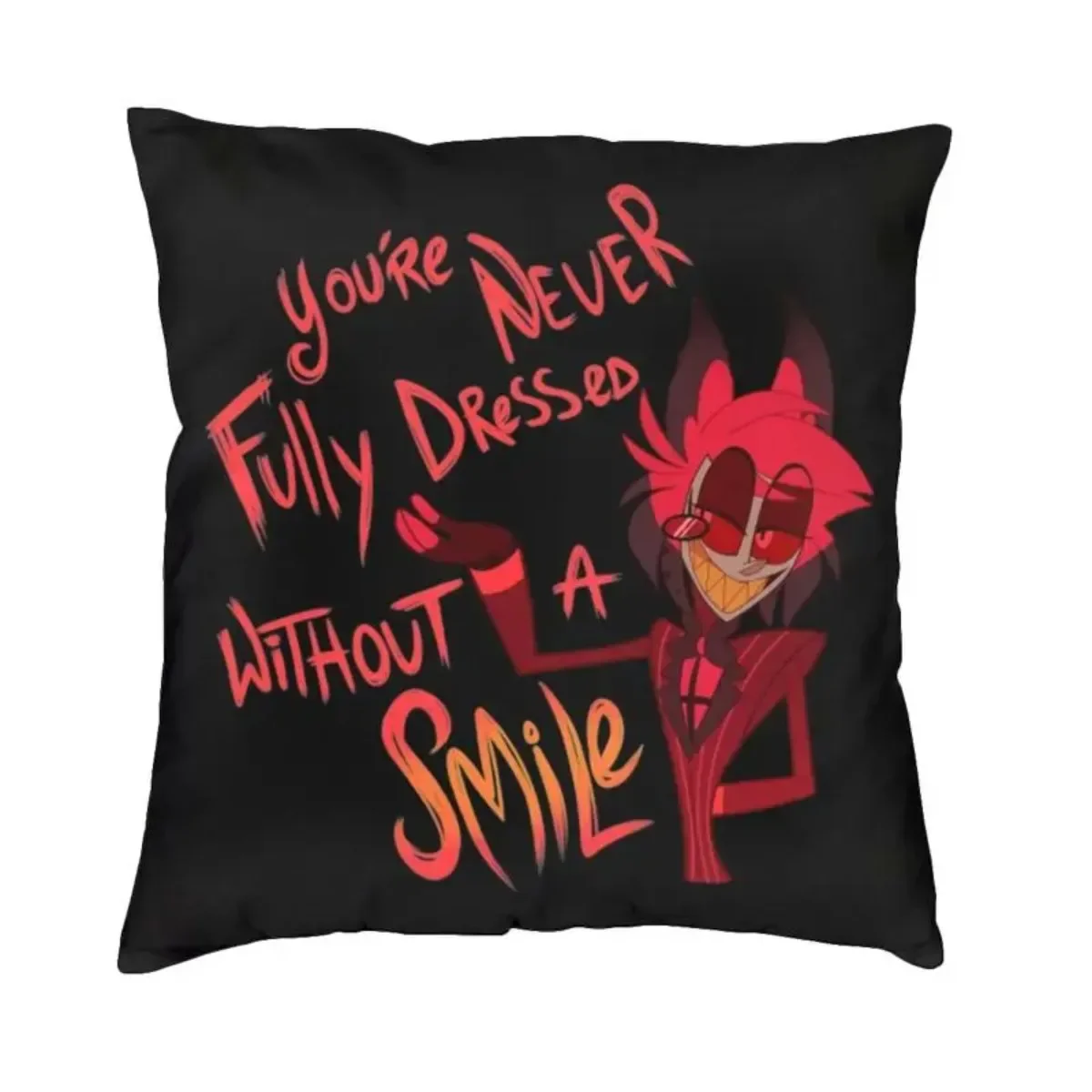 Наволочка в стиле мультфильма Hazbin Alastor Размеры 35x35 см 40x40 45x45