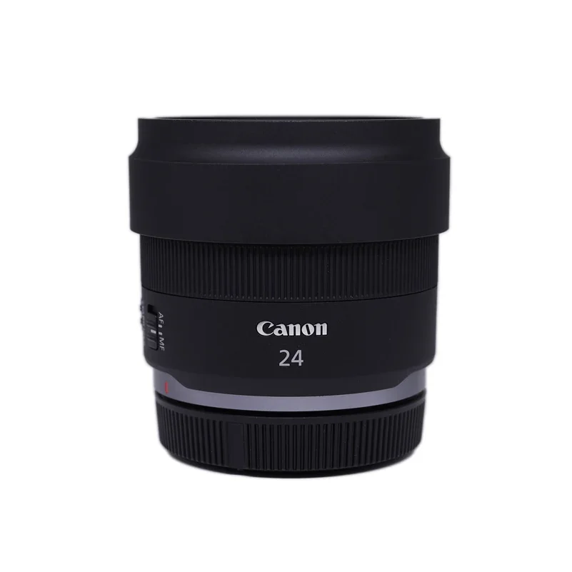 Фото Алюминиевая бленда для Canon RF 24mm F1.8 Macro — STM EOS R6 R5 RP R, реверсивный козырек объектива, с бесплатной крышкой объектива, замена EW-65B №3