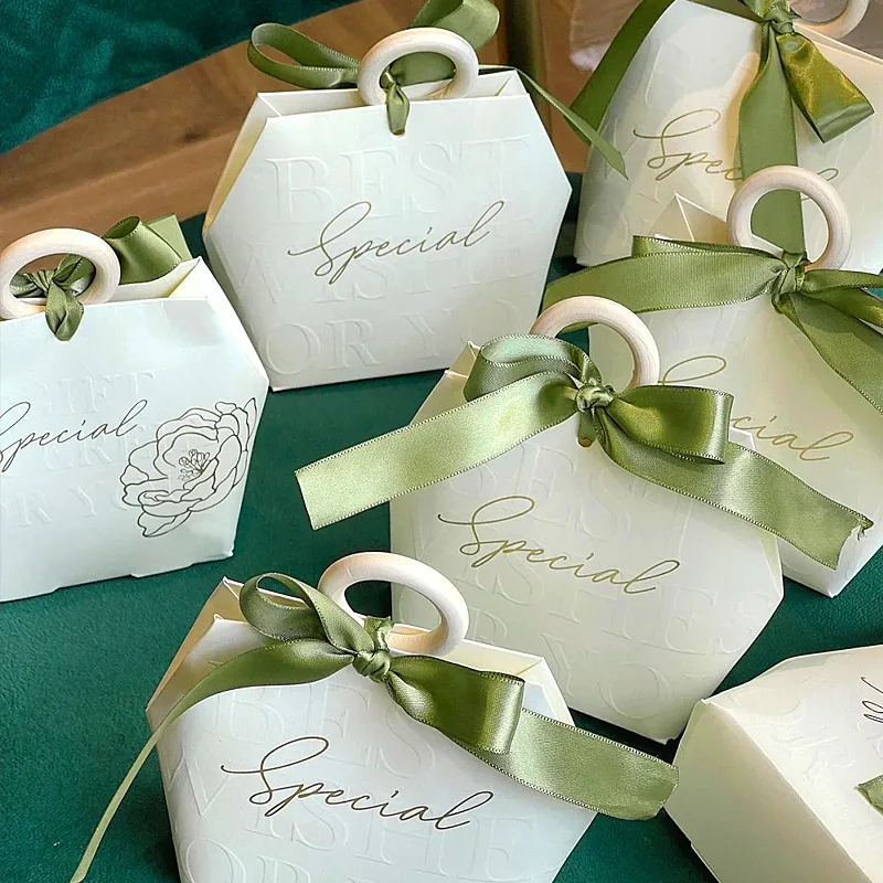 

10PCS Letterpress Printing Candy Box Mini Packaging Bags Paper Box For Gift Set Box Small Gift Bags Wedding Favors Party Decor