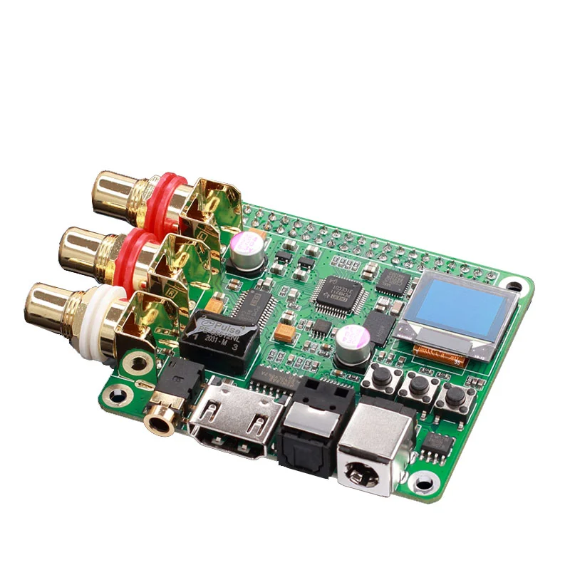 

Raspberry Pi DAC Audio Decoder Board HIFI Expansion Moudle Supports Coaxial Fiber I2S OUT For Raspberry Pi 3B 3B+ 4B T0522
