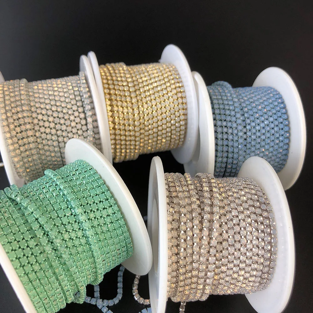 2 мм ss6 Стразы cup chain, горячая Распродажа fancy DIY аксессуары со стразами, Модная отделка, новые цвета
