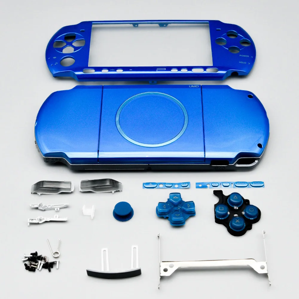 

Голубой для PSP 3000 запасные части сменный корпус Корпус Лицевая панель Передняя Нижняя крышка чехол с полными кнопками комплекты аксессуаров