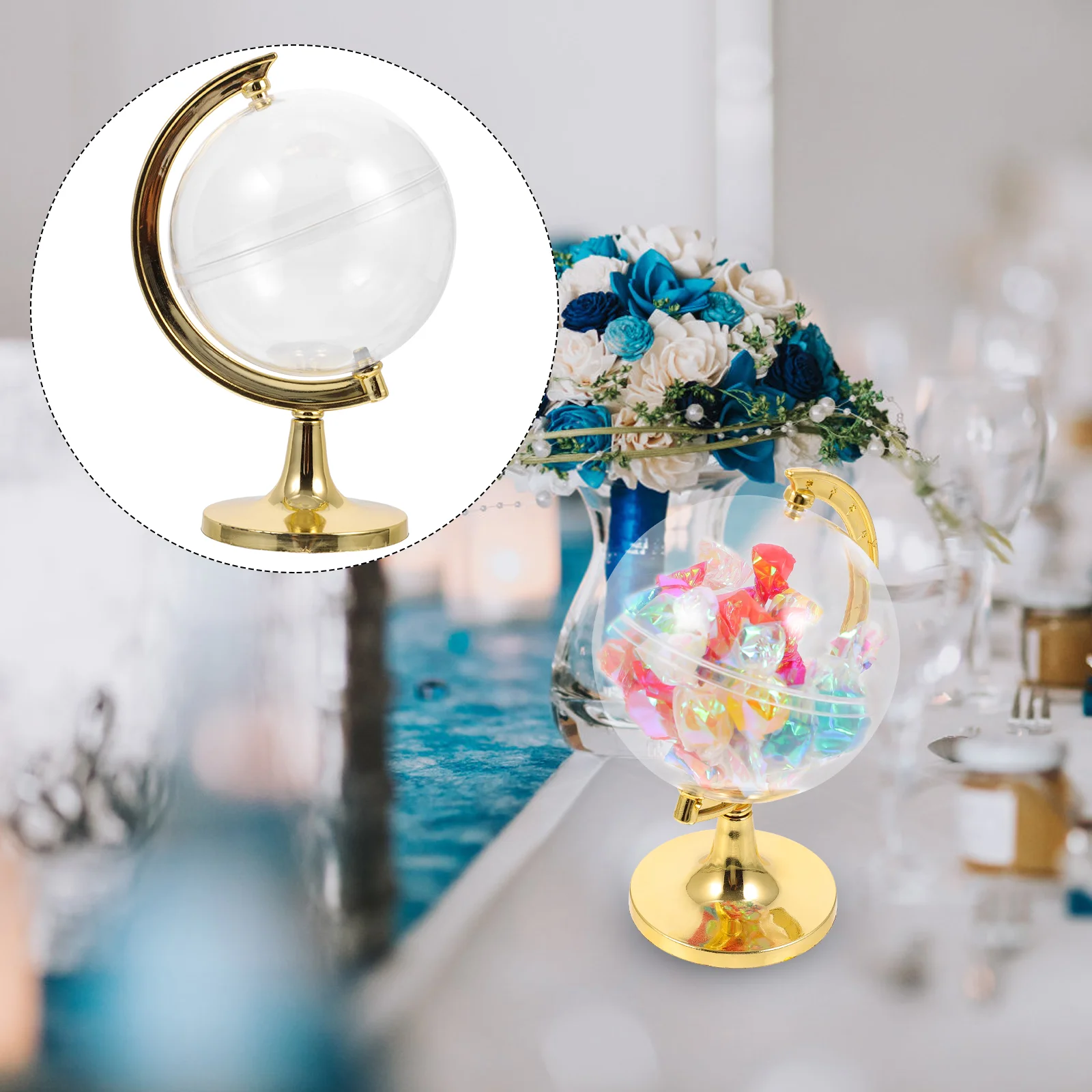 

Box Candy Mini Packaging Birthday Giftfavors Snack Clear Jar Globe Wedding Favor Present Partyfigurine Tellurion Decorative