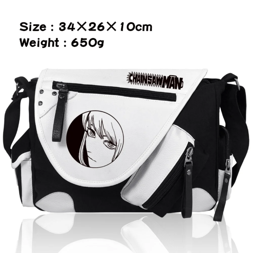 Chainsaw Man Anime Print High Capacity Leisure Shoulder Bag Oxford Cartoon Messenger Bags Unisex Travel Satchel Gifts