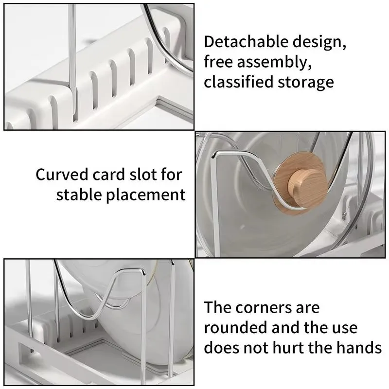 Стеллаж для хранения кастрюль органайзеры кухонного шкафа расширяемая полка