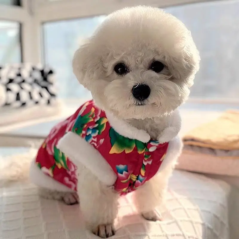 Одежда для кошек плюс кашемировая теплая северо-восточная куртка на хлопковой