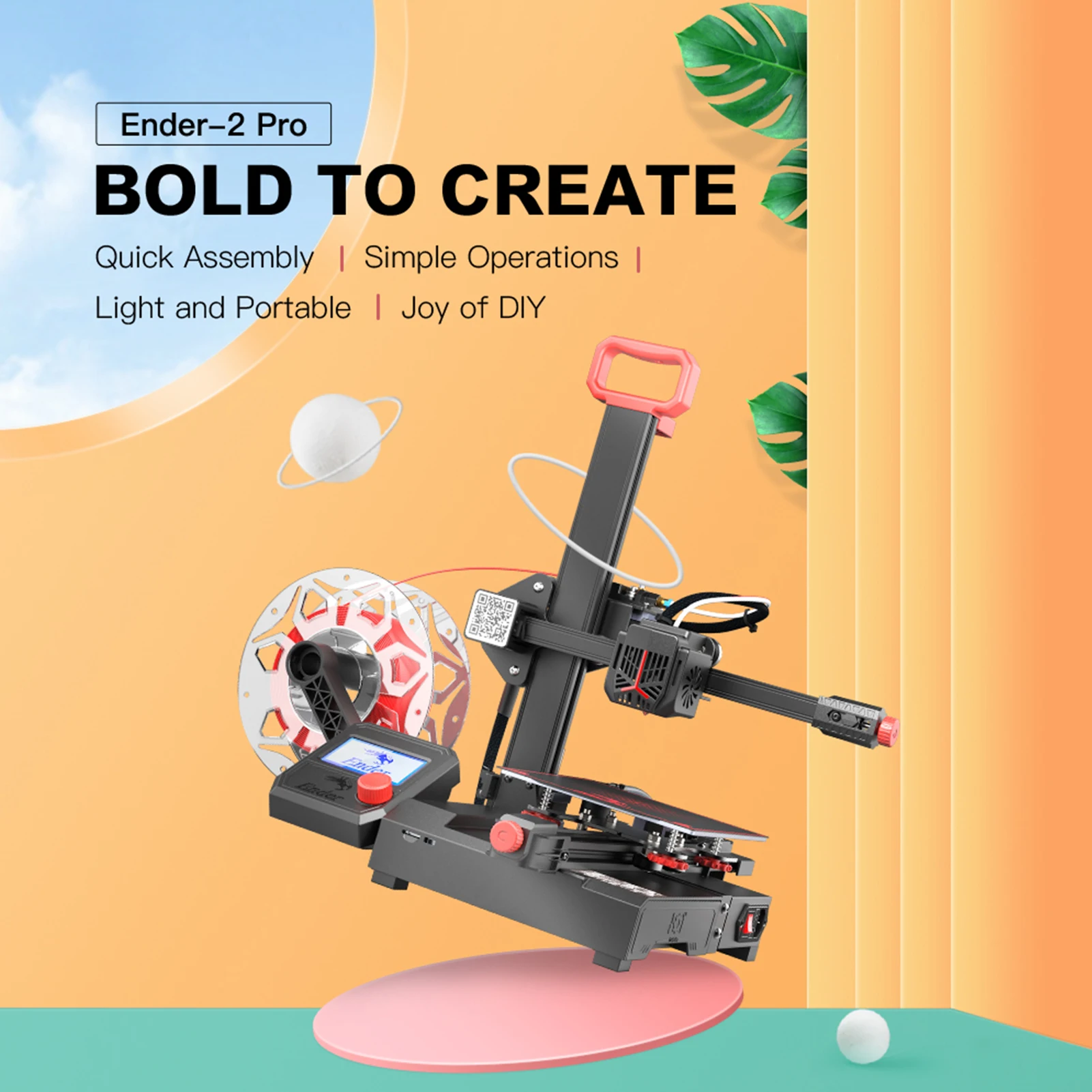 Набор для 3D-принтера Creality Ender-2 Pro полностью металлический Настольный 3D-принтер