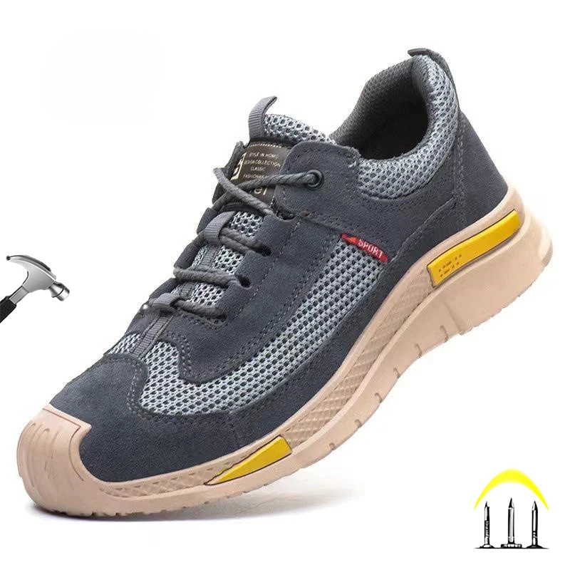 

Dian Sen Summer Mesh Cold Work Safety Shoes For Men Steel Toe Cap Non Slip Light Breathab LeIndestructible Outdoor Sneaker