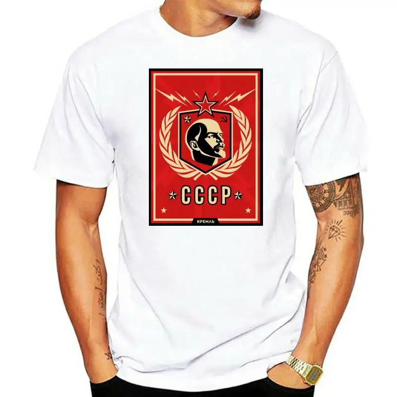 

Lenin Cccp Communist T Shirt Summer Style Unique Euro Size Over Size S-5XL Kawaii Anti-Wrinkle Tee Shirt Comical Customize Shirt