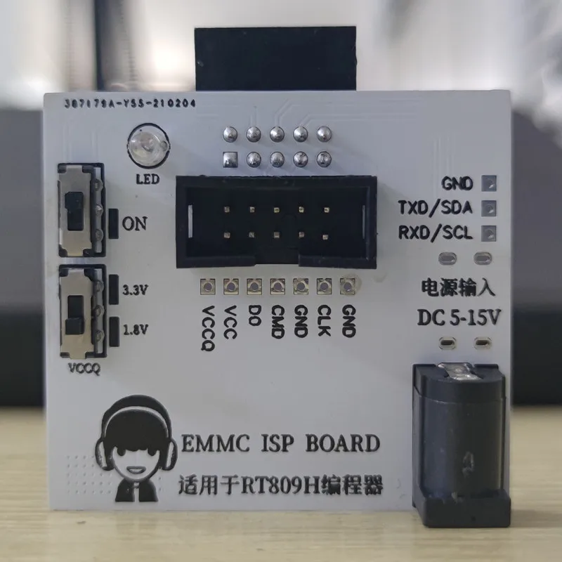 Фото EMMC ISP Маленькая плата EMMC Flywire Онлайн-плата преобразования чтения и записи RT809H Специальный программатор №1