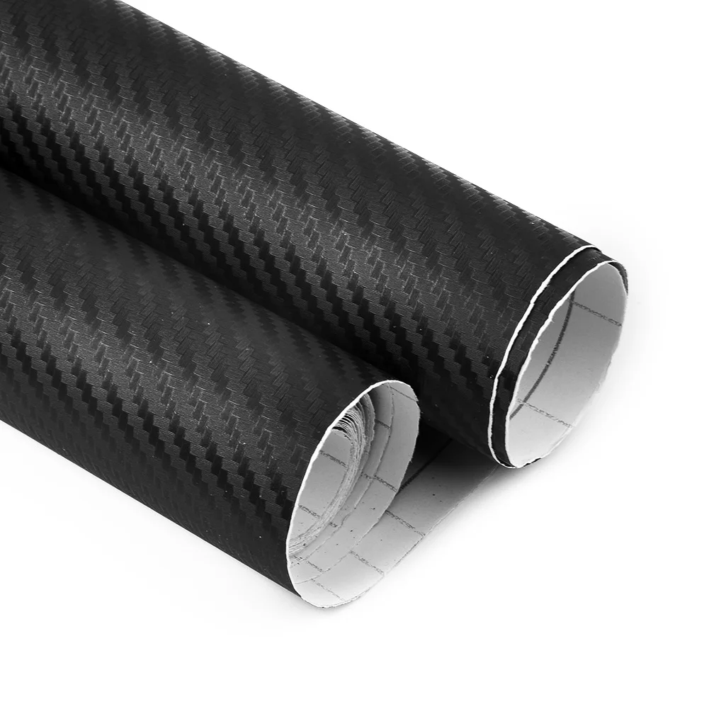 

Carbon Fiber Car Film Sticker Roll Matt Black Decals 3D Useful Durable