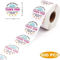 thank you stickers for your order round adhesive thank you label for envelope bag seals party suppliesshipping packaging