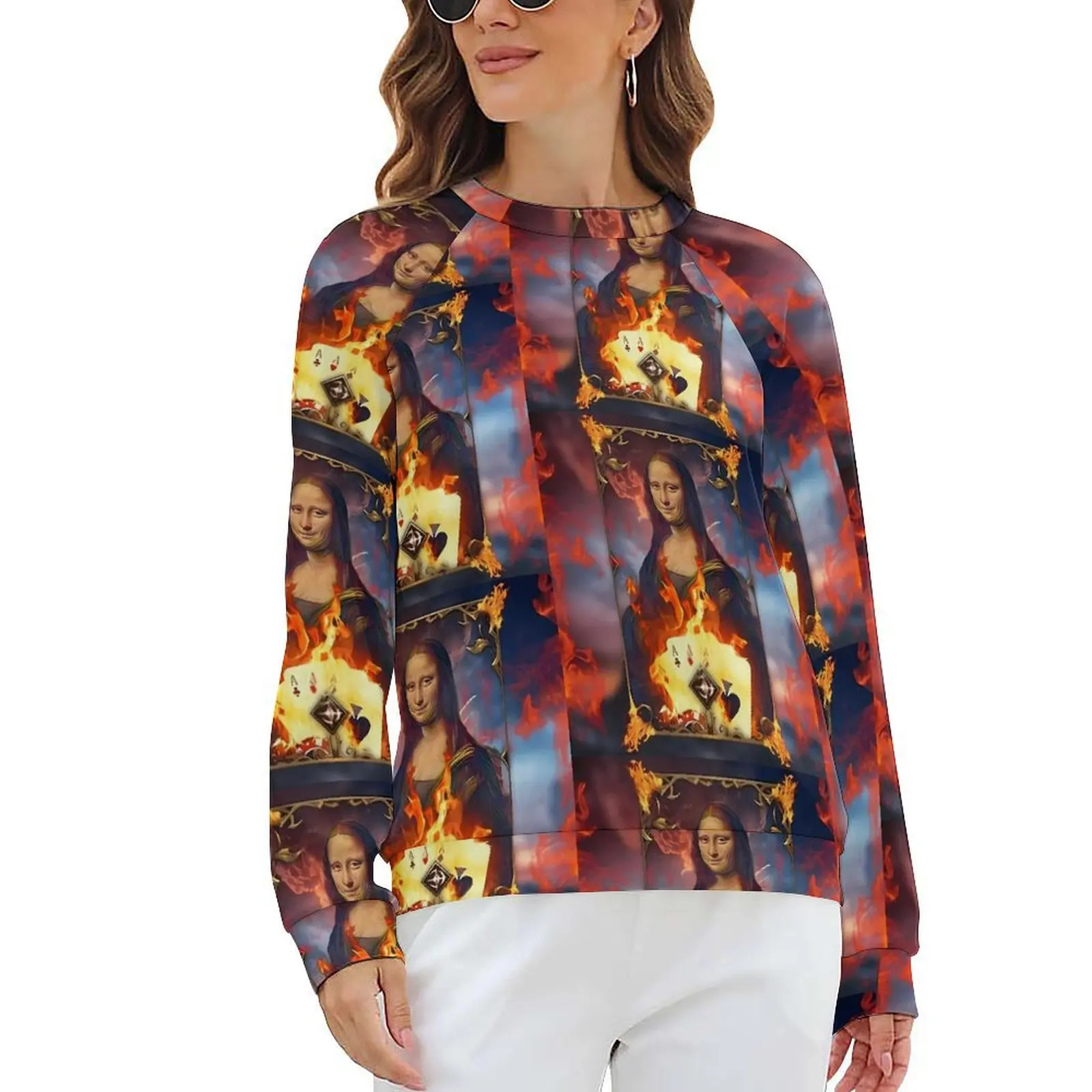 Повседневные толстовки Queen Mona Lisa с изображением знаменитостей элегантная