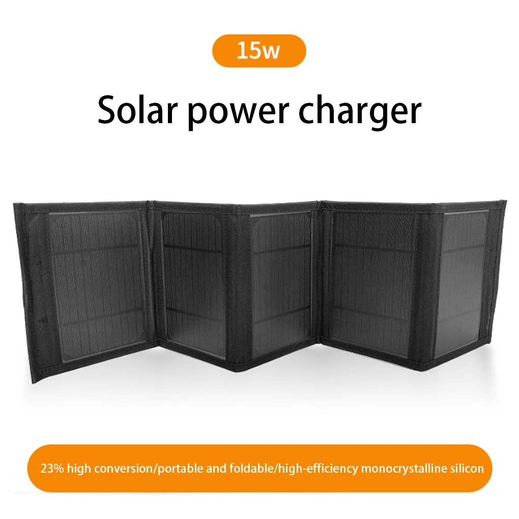

15W Solar Panel Bag Foldable Climbing Emergency Mobile Phone Charger