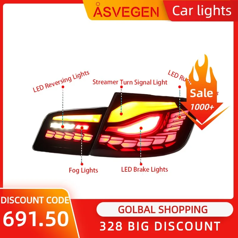 

Светодиодный задние фонари для BMW F10, задние фонари 2011-2017, автомобильные аксессуары, ДХО, указатели поворота, противотуманные тормозные фона...