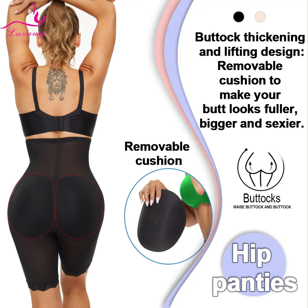 LAZAWG Butt Lifter Shapewear for Women Waist Trainer Booty Lifter Panties Waist Cincher Fajas Hip Enhancer Shorts Body Shaper