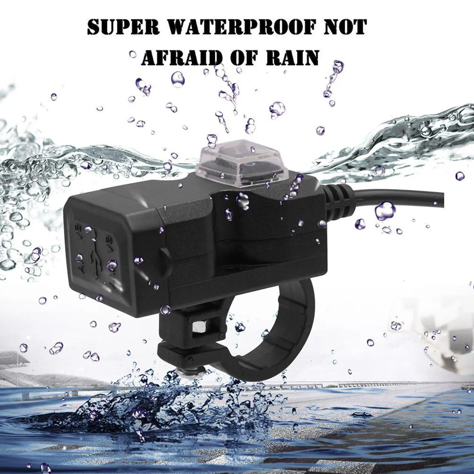 

Dual USB Charger For Motorbike Motorcycle Handlebar Port 12V Waterproof 5V 1A 2.1A Adapter Power Supply Socket For Phone Mo C4G4