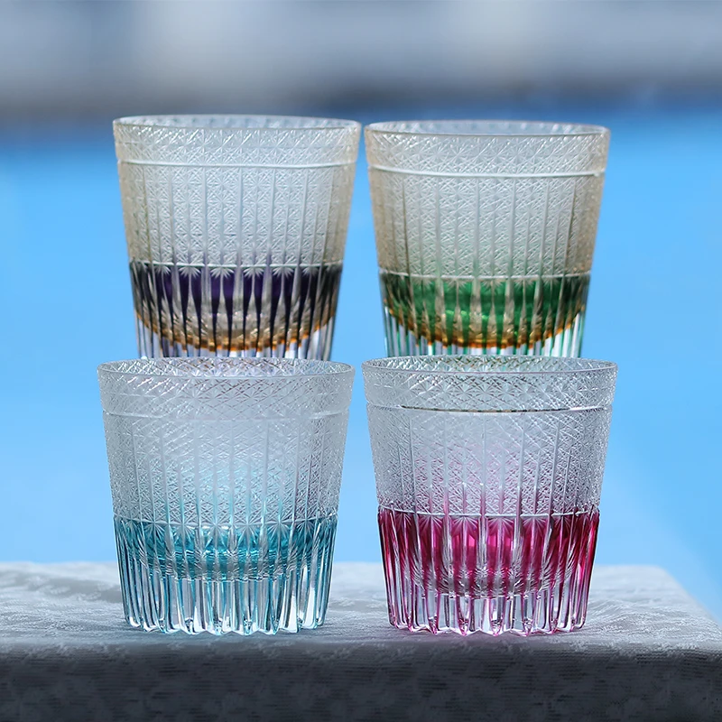 Sereis ручной работы калейдоскопический виски старомодный стеклянный стакан