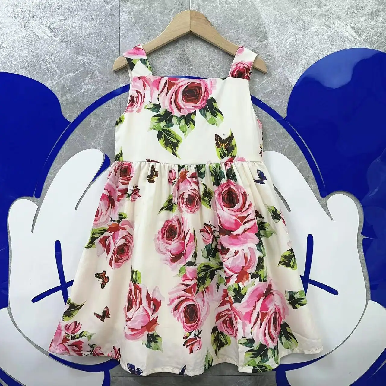 

Платье для маленьких девочек с цветочным рисунком, роскошная детская свадебная одежда, милое детское платье принцессы без рукавов, костюмы для девочек, лето 2023