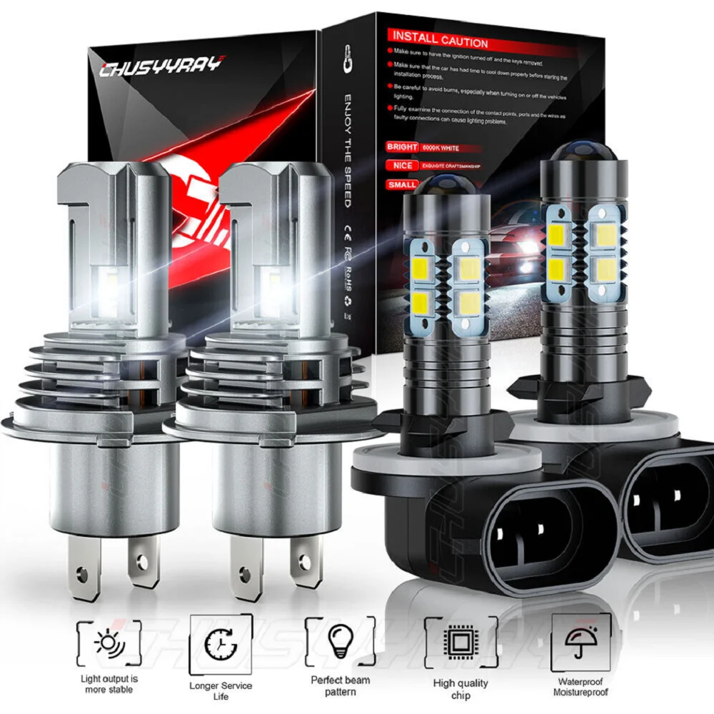 Автомобильные фары CHUSYYRAY Para для Kia Spectra 2005-2009 гг. 4x 9003 881 светодиодные Faro Antiniebla Luz Combo