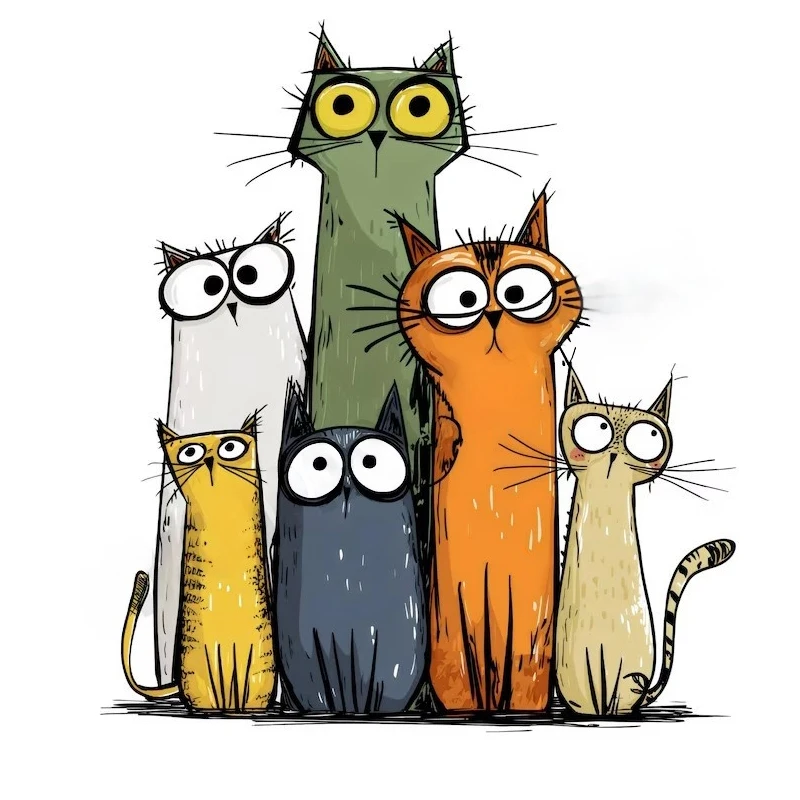 

1 шт. акварель забавные и странные кошки украшения комнаты гостиная спальня украшения туалетные наклейки наклейки на стену